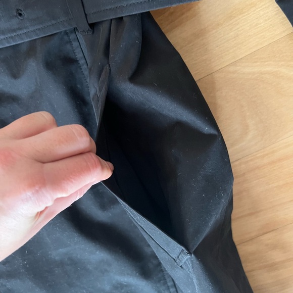 Mackage Black Cotton Quilted-Leather-Trim Belted Trench Coat - Picture 7 of 15